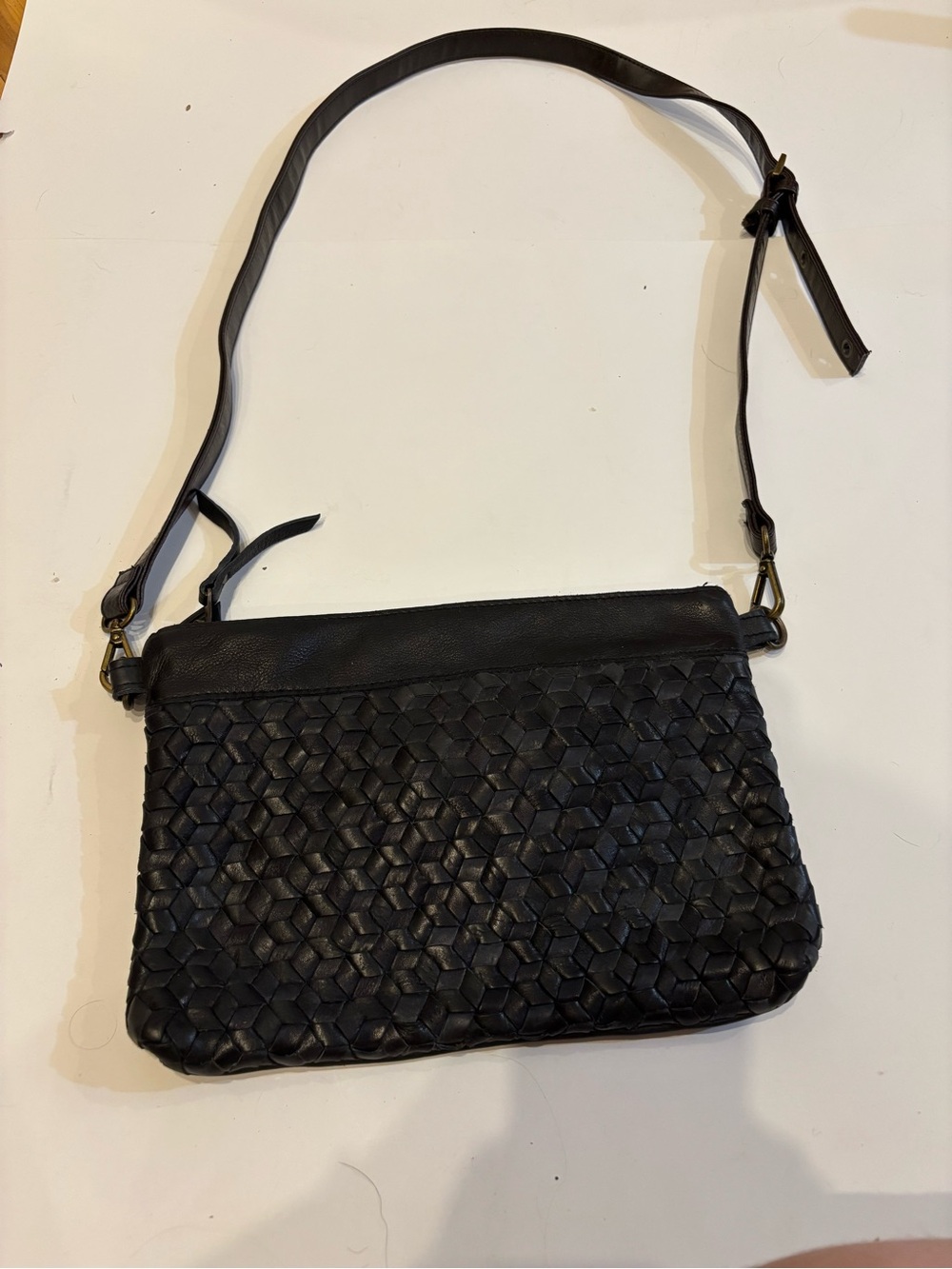 Woven Viola Castellani Italian leather crossbody